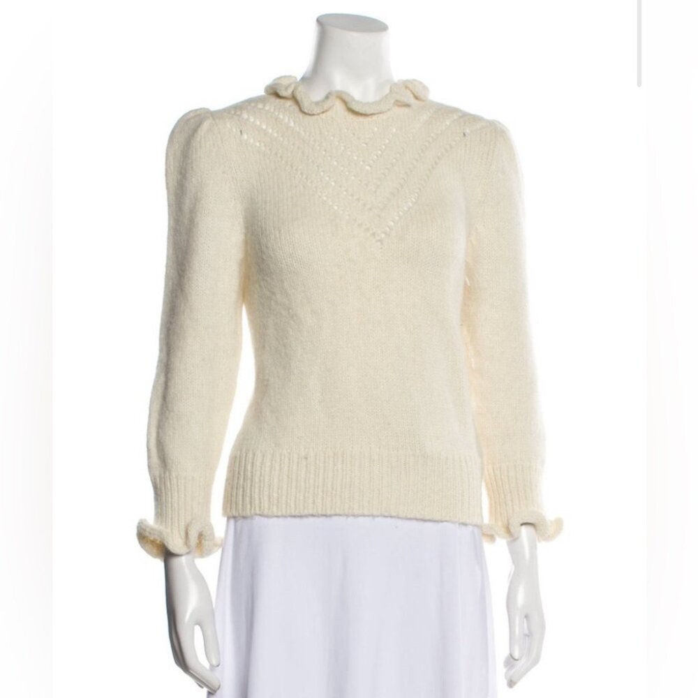 St. Roche white sweater (shrunk, size M but closer to XS)